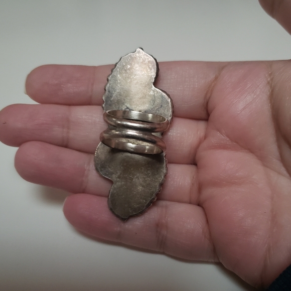 Aesthetic Arrest Dendritic Agate 4 stone ring Artisan Handmade - Picture 6 of 6